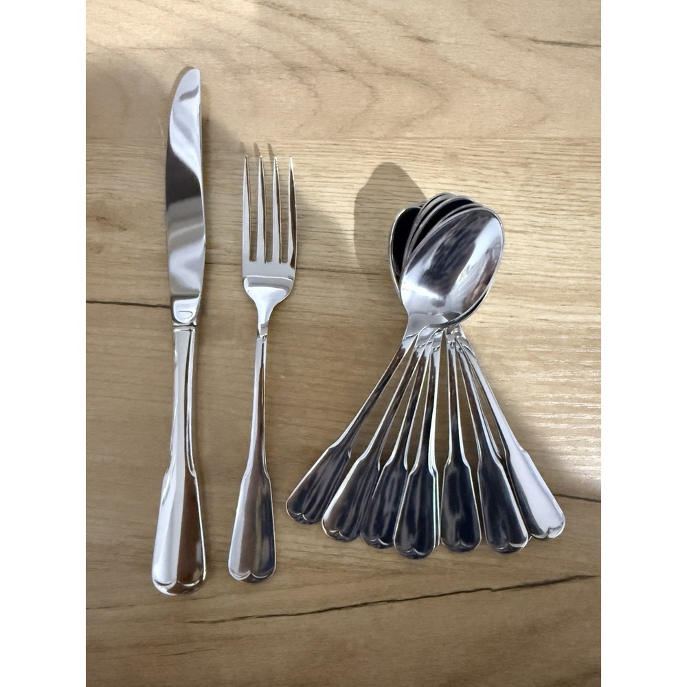Set of 11 NEW Oneida PLYMOUTH ROCK Stainless Steel‎ Tall Drink Spoons Knife Fork